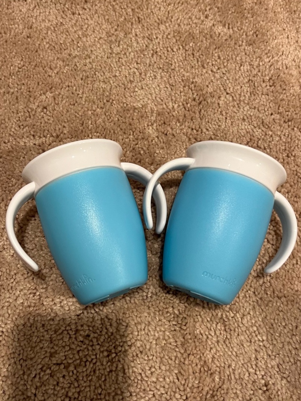 Munchkin Light Blue 2-Pack Training Cups with White Handles